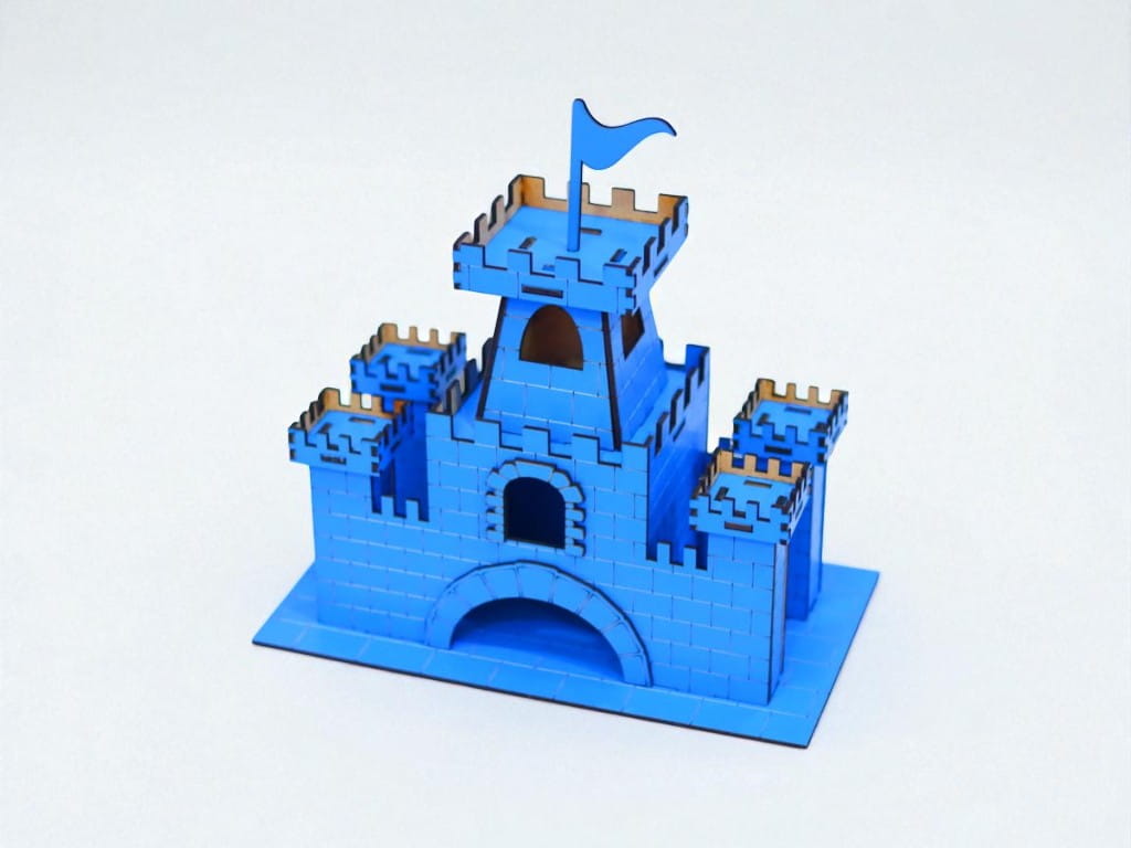 Laser Cut Wooden Castle Construction Kit