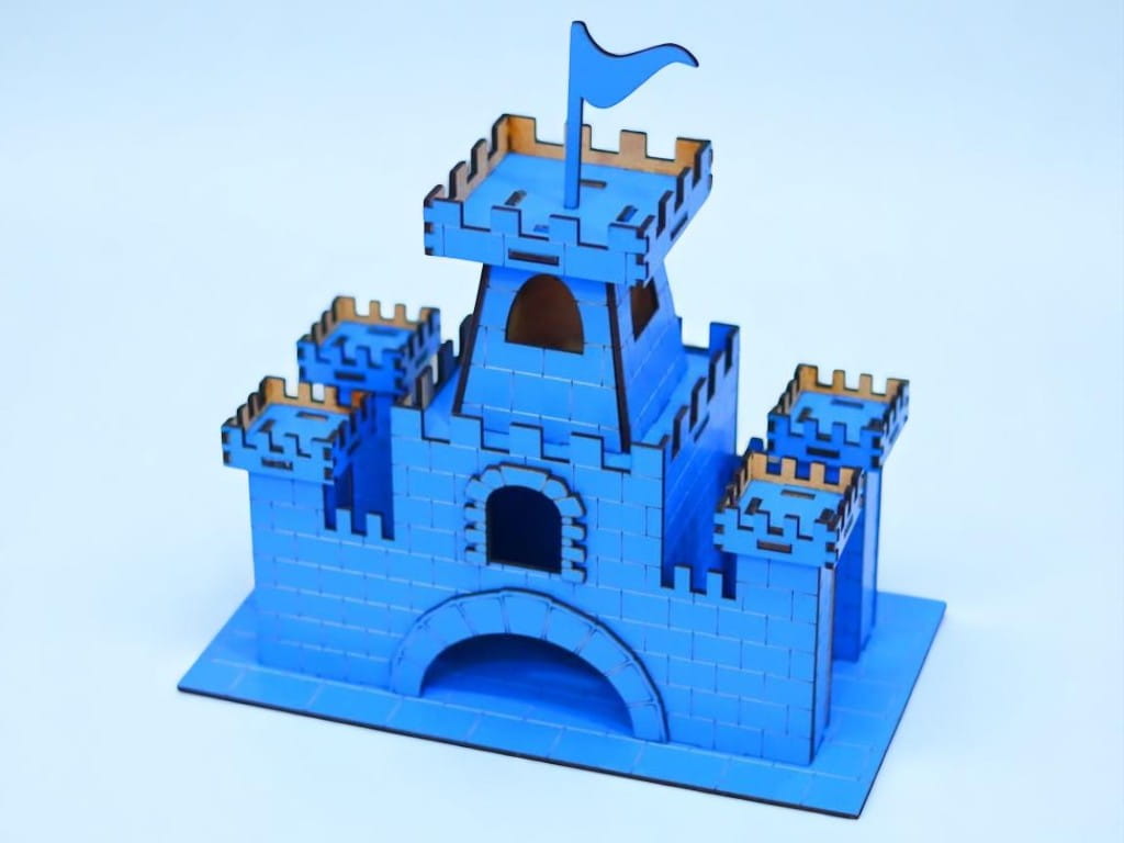 Laser Cut Wooden Castle Construction Kit