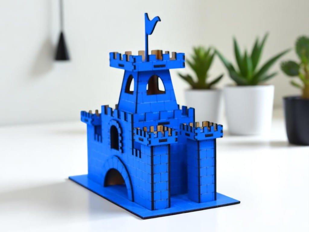 Laser Cut Wooden Castle Construction Kit