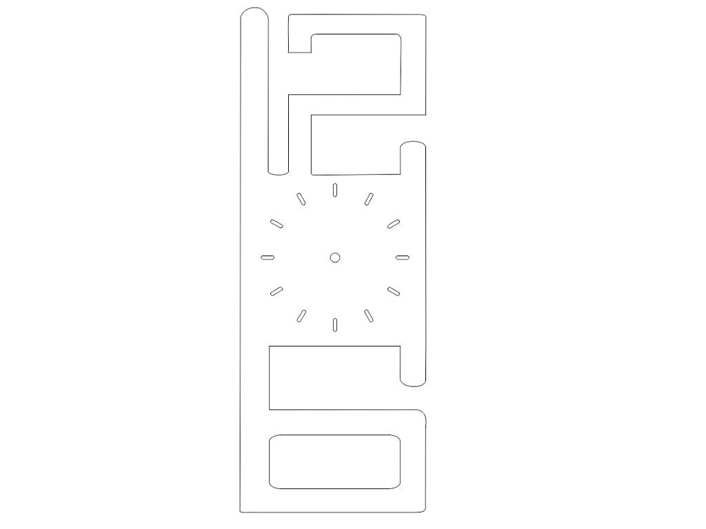 Laser Cut Modern Design Wooden Wall Clock