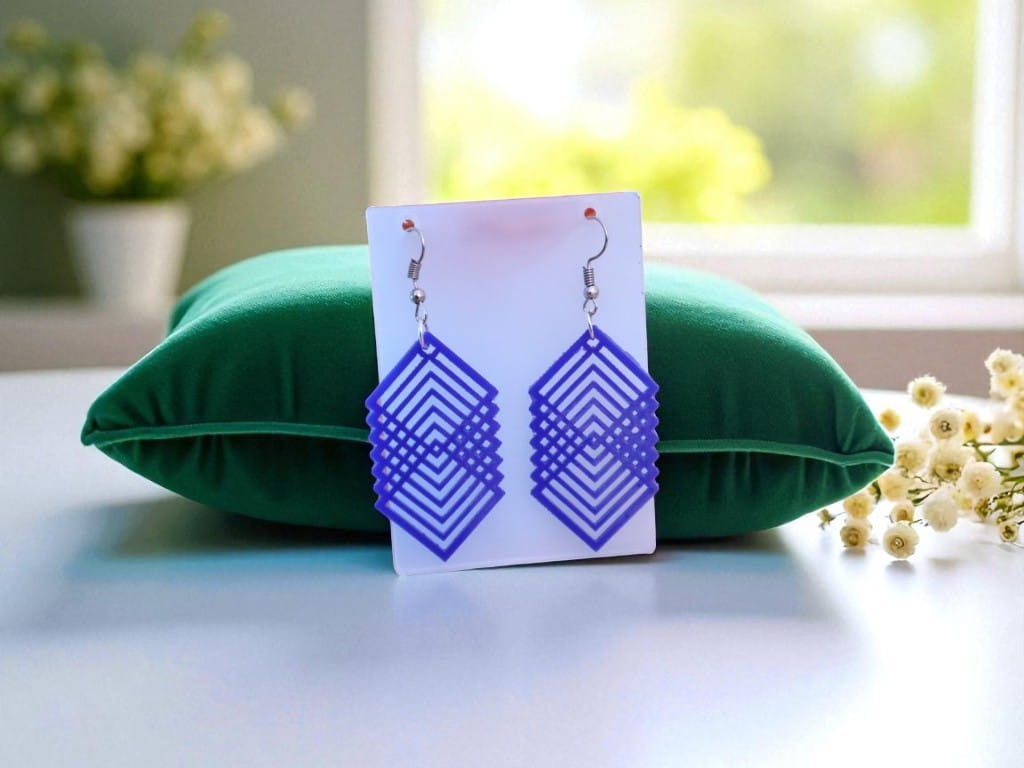 Laser Cut Acrylic Fashion Geometric Earrings