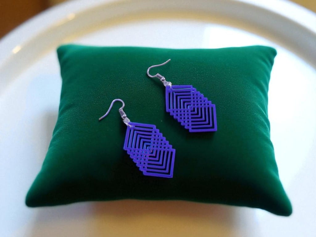 Laser Cut Acrylic Fashion Geometric Earrings