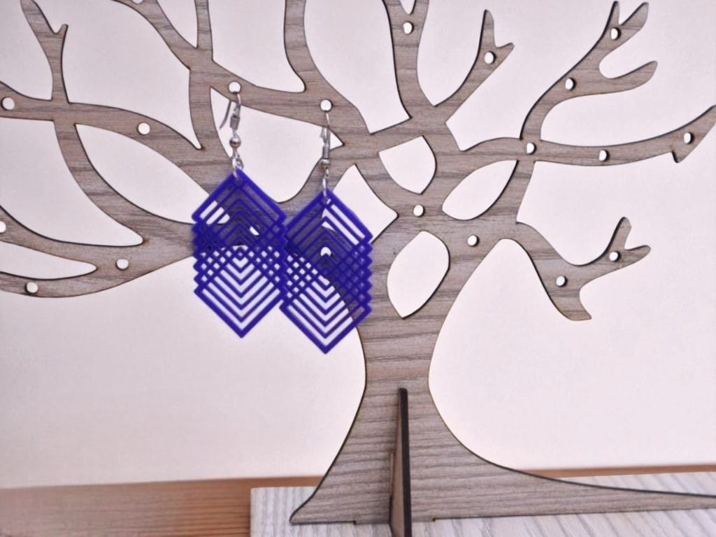 Laser Cut Acrylic Fashion Geometric Earrings