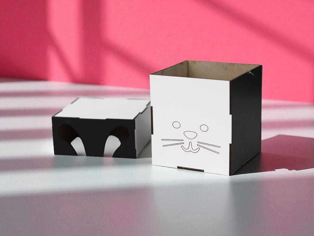 Laser Cut Wooden Bunny Gift Box