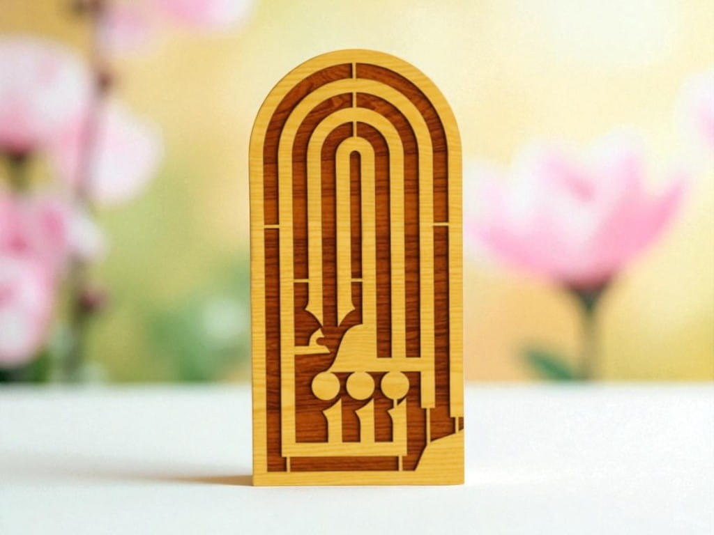 Laser Cut Mashallah Islamic Art Wall Decor Frame