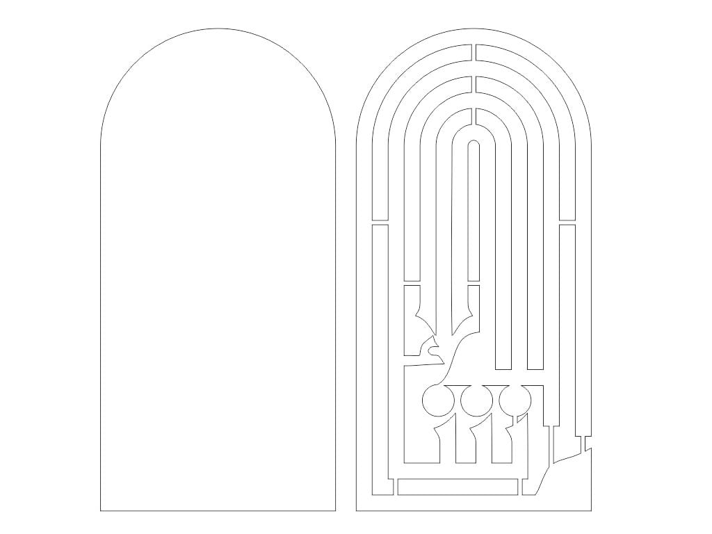 Laser Cut Mashallah Islamic Art Wall Decor Frame