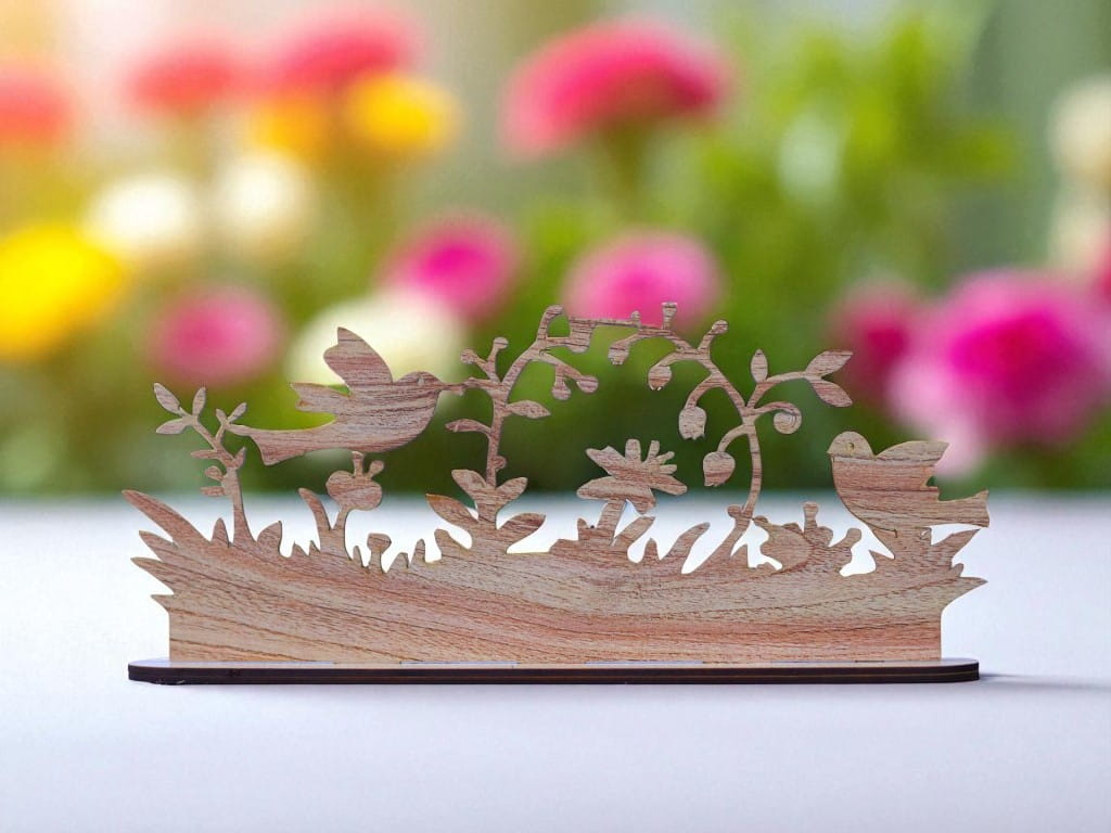 Laser Cut Wooden Birds Theme Table Decor