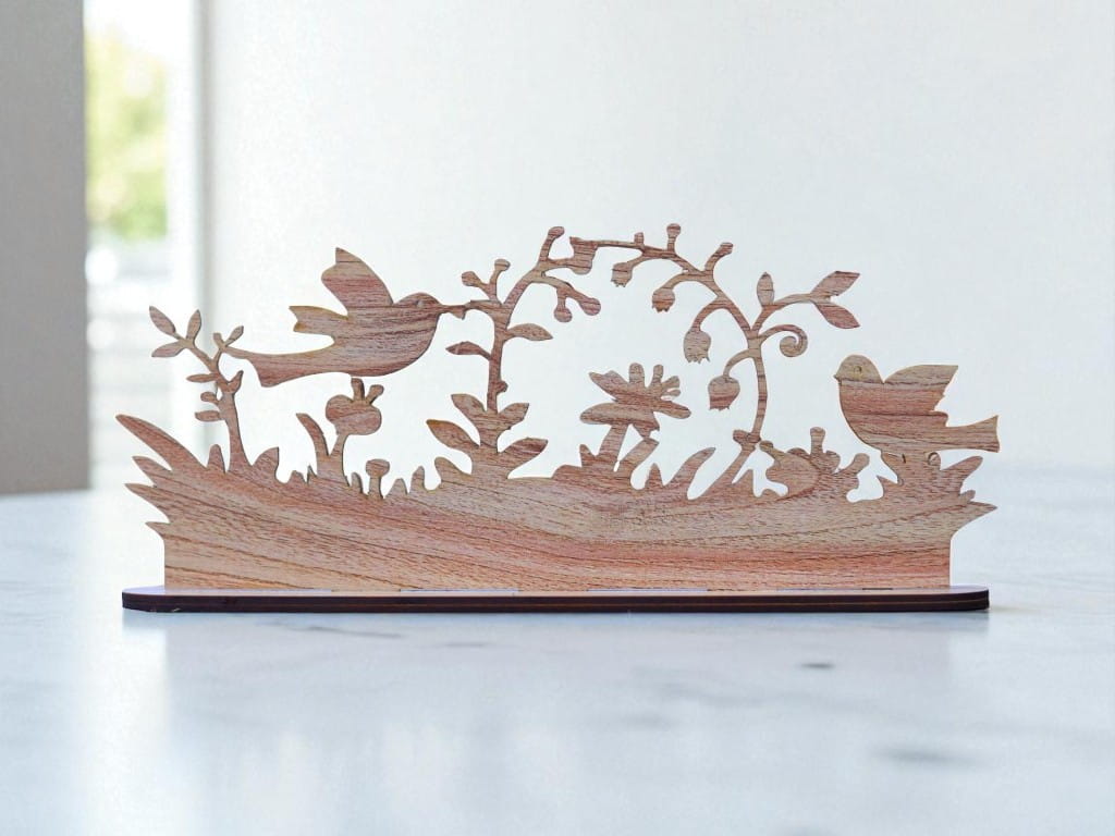 Laser Cut Wooden Birds Theme Table Decor
