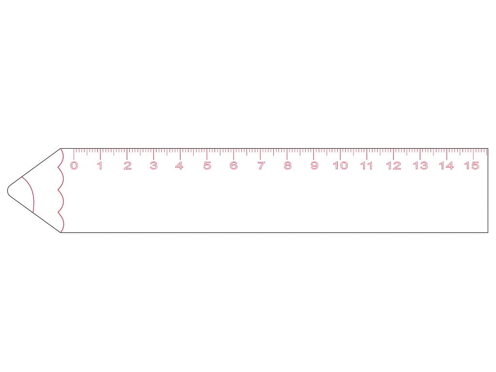 Laser Cut Wooden Pencil Shaped Ruler