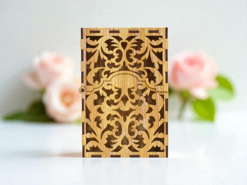 Laser Cut Wooden Playing Card Box
