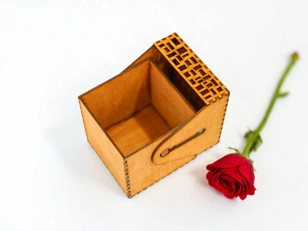 Laser Cut Unique Design Wooden Gift Box
