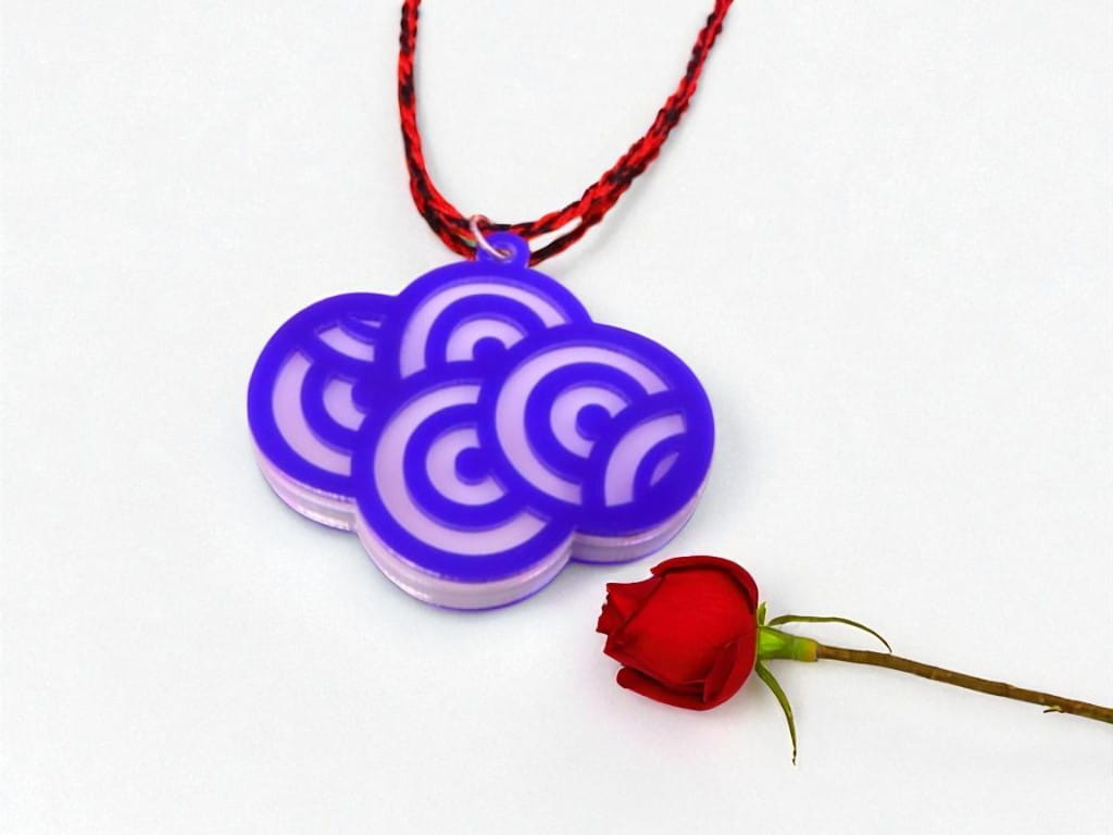 Laser Cut Double Layer Acrylic Necklace