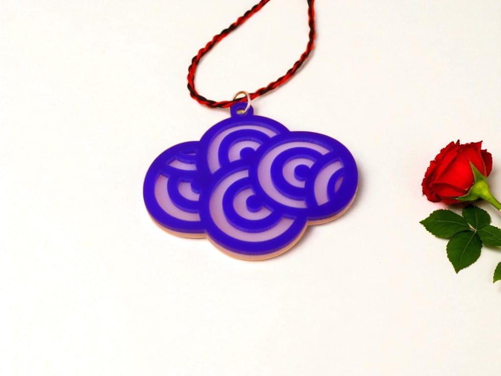 Laser Cut Double Layer Acrylic Necklace