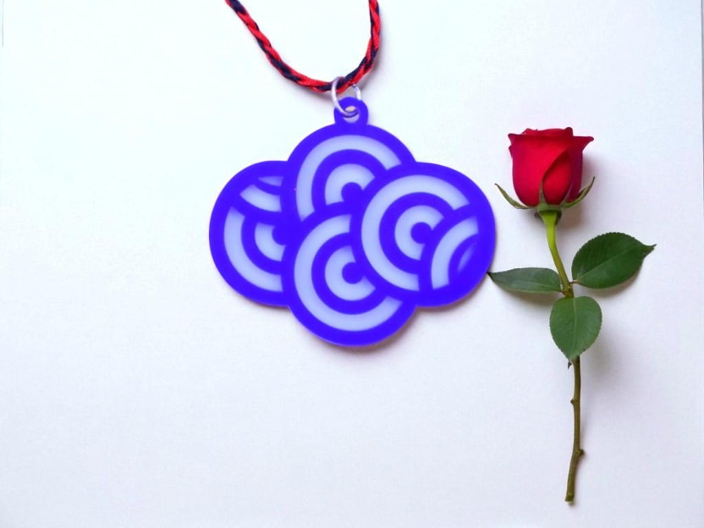 Laser Cut Double Layer Acrylic Necklace
