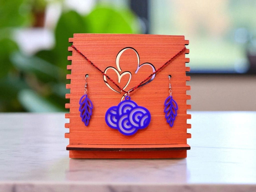 Laser Cut Double Layer Acrylic Necklace
