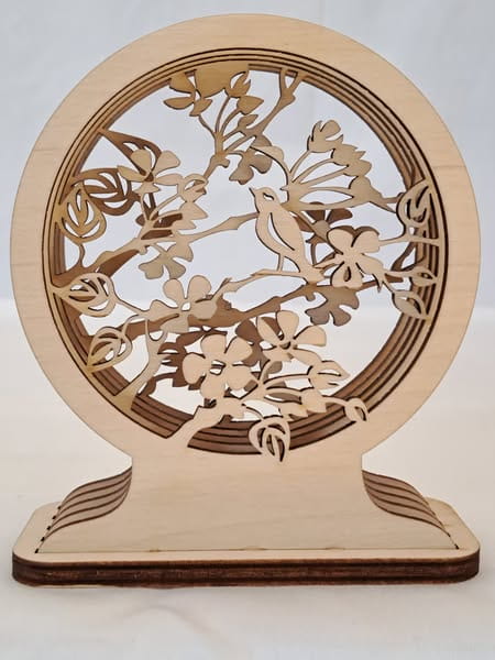 Laser Cut Multilayer Desk Decor Globe with Birds Theme