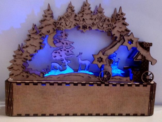 Laser Cut Schwibbogen German Candle Arch