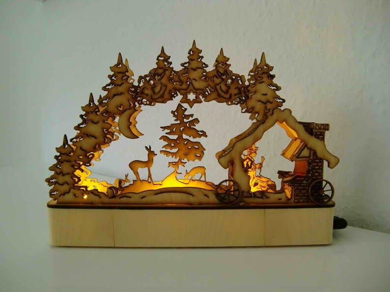 Laser Cut Schwibbogen German Candle Arch