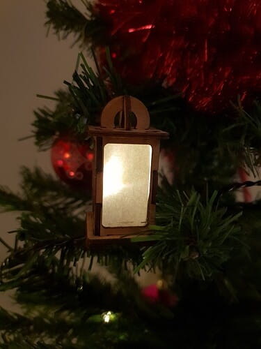 Laser Cut Wooden Tiny Christmas Lantern