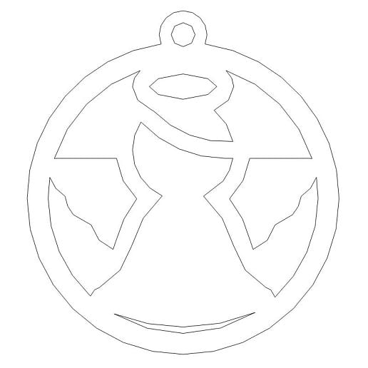 Laser Cut Angel Christmas Ball