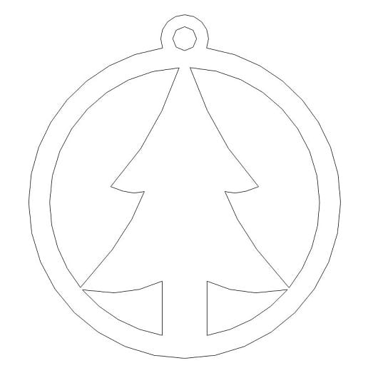 Laser Cut Christmas Tree Ball