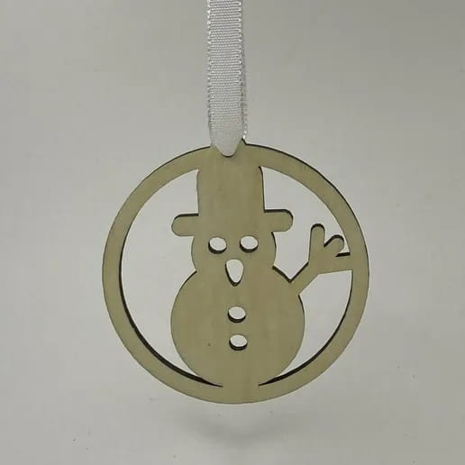 Laser Cut Snowman Christmas Ball