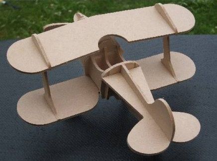 Laser Cut Airplane Model Flower Pot