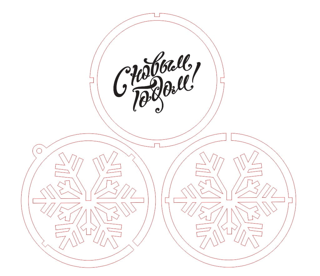 Laser Cut Snowflake Christmas Ball Ornament