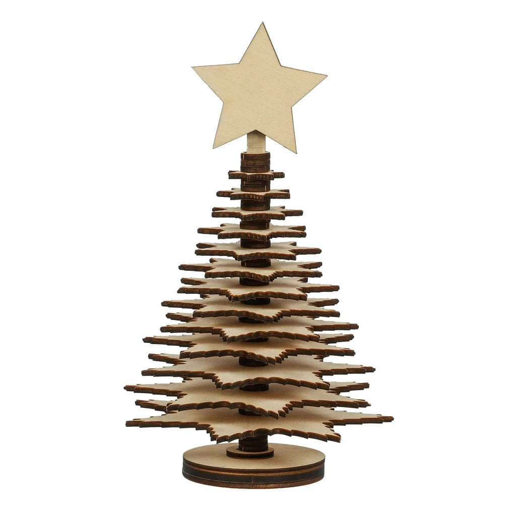 Laser Cut Multi Stars Christmas Tree Desk Decoration