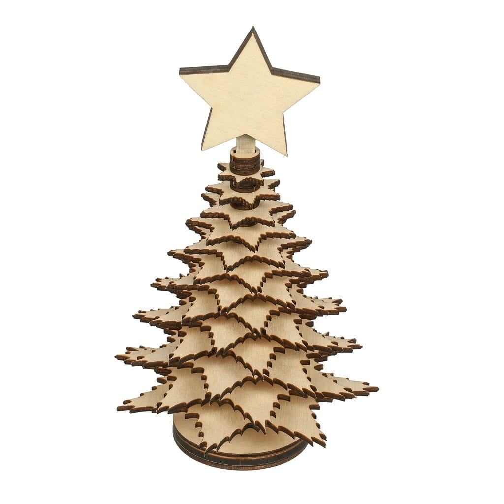 Laser Cut Multi Stars Christmas Tree Desk Decoration