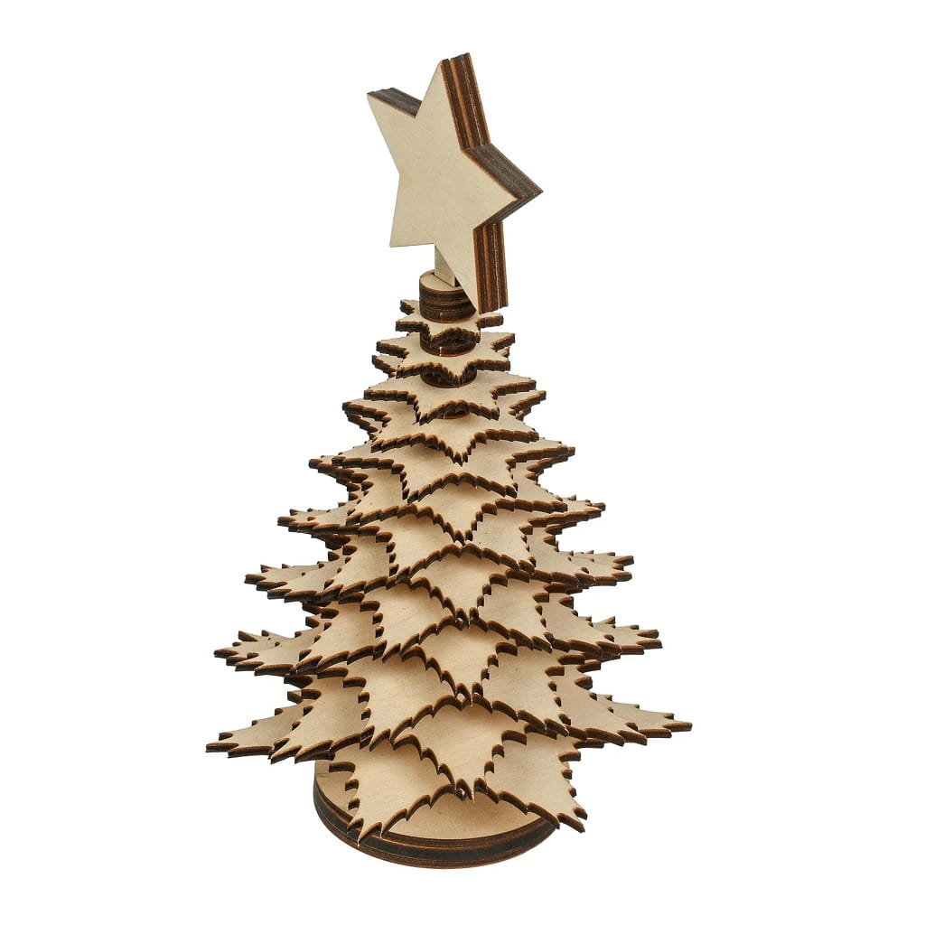 Laser Cut Multi Stars Christmas Tree Desk Decoration