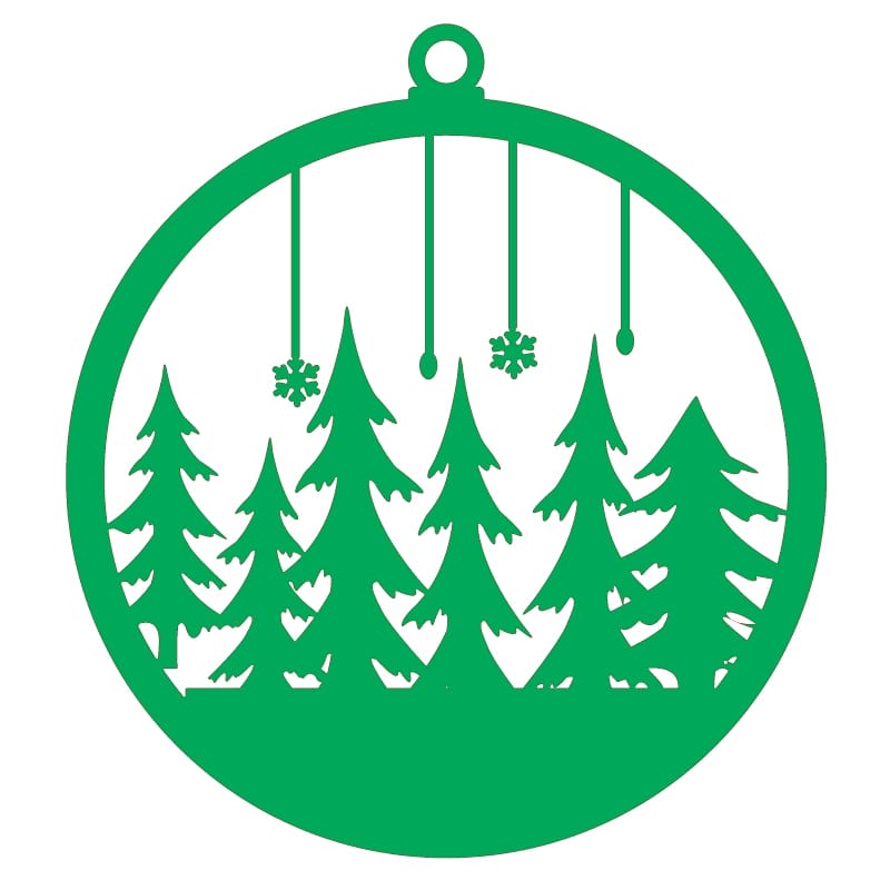 Laser Cut New Year Ornament