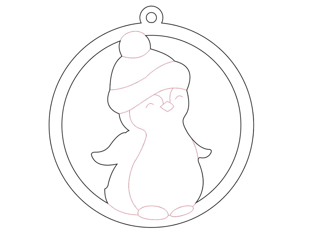 Laser Cut Acrylic Snowman Christmas Ball Ornament