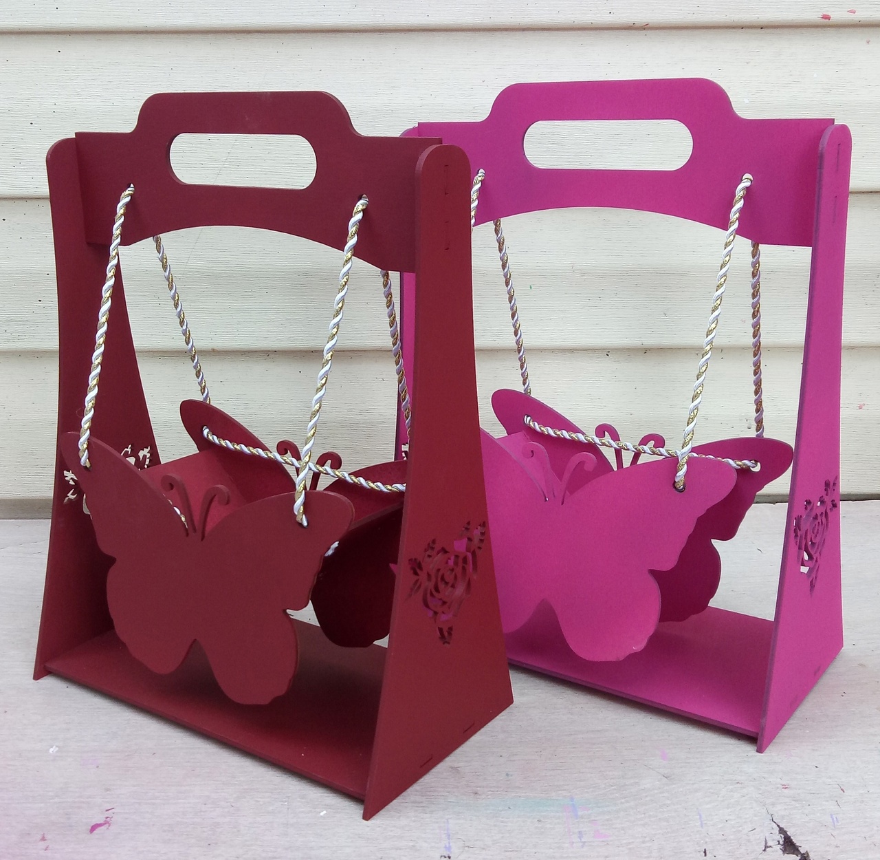 Laser Cut Butterfly Swing Basket