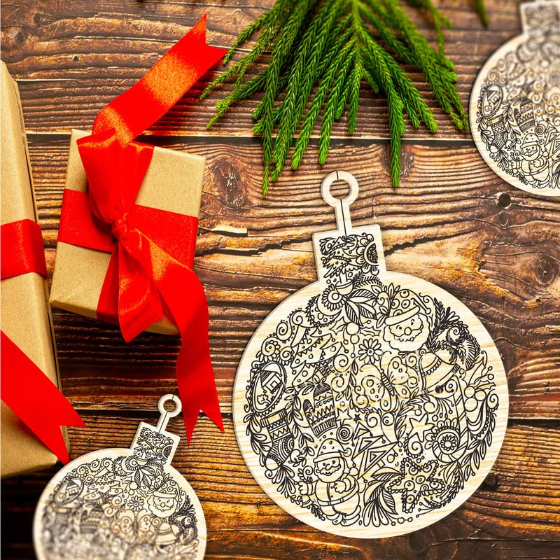 Laser Cut Engraved Christmas Bauble