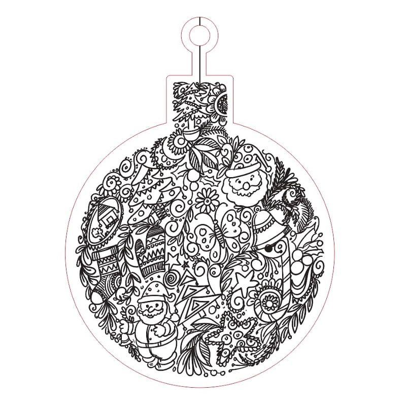Laser Cut Engraved Christmas Bauble
