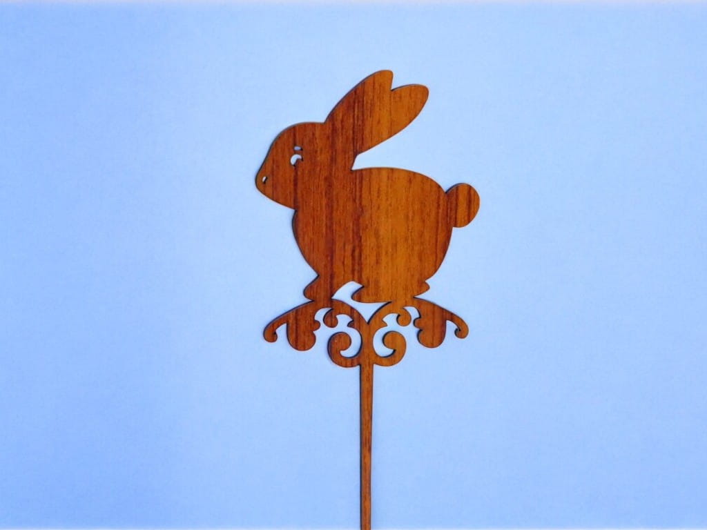 Laser Cut Easter Rabbit Cake Topper