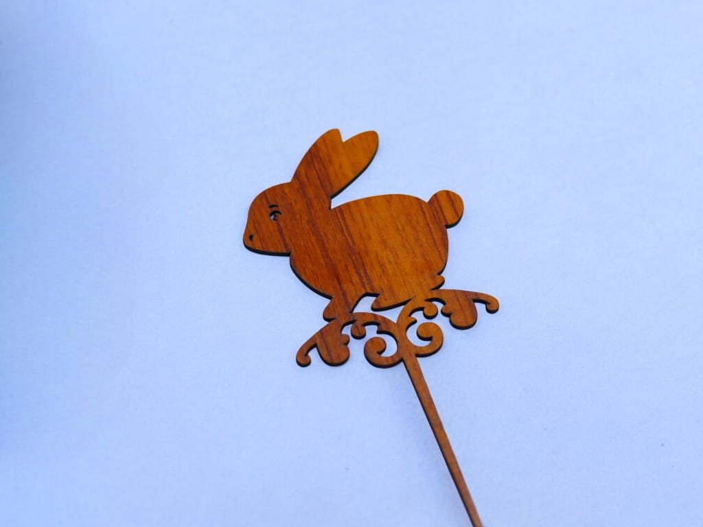 Laser Cut Easter Rabbit Cake Topper