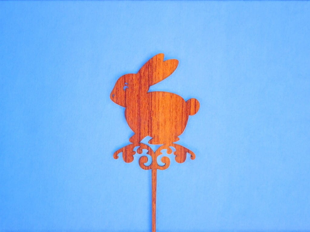 Laser Cut Easter Rabbit Cake Topper
