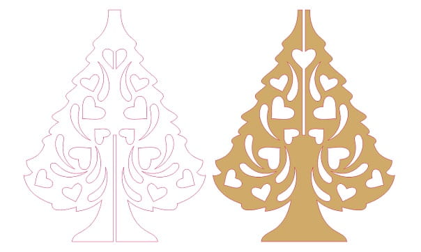 Laser Cut Mini Interlocking Christmas Tree