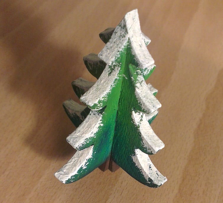 Laser Cut Interlocking Wooden 3D Christmas Tree