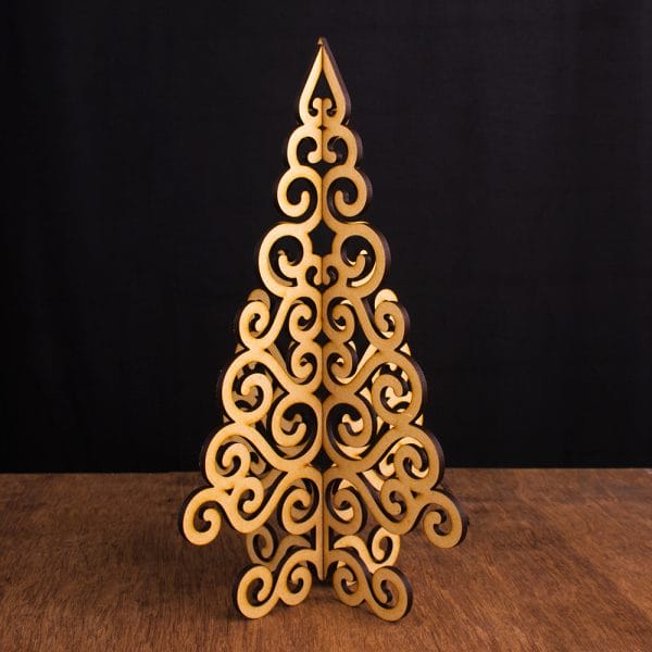 Laser Cut 3D Twirly Christmas Tree
