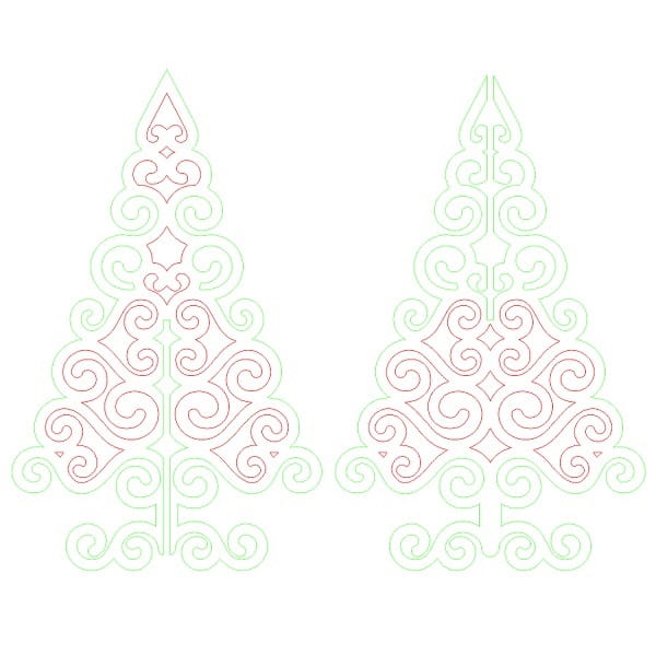 Laser Cut 3D Twirly Christmas Tree