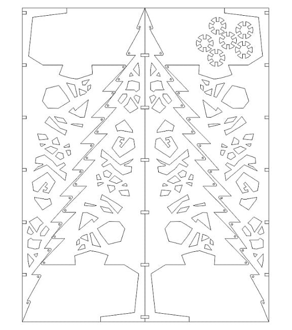 Laser Cut Acrylic Christmas Tree