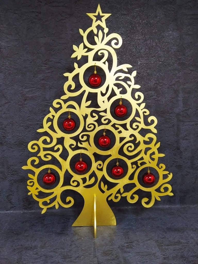 Laser Cut Christmas Ornament Display Tree