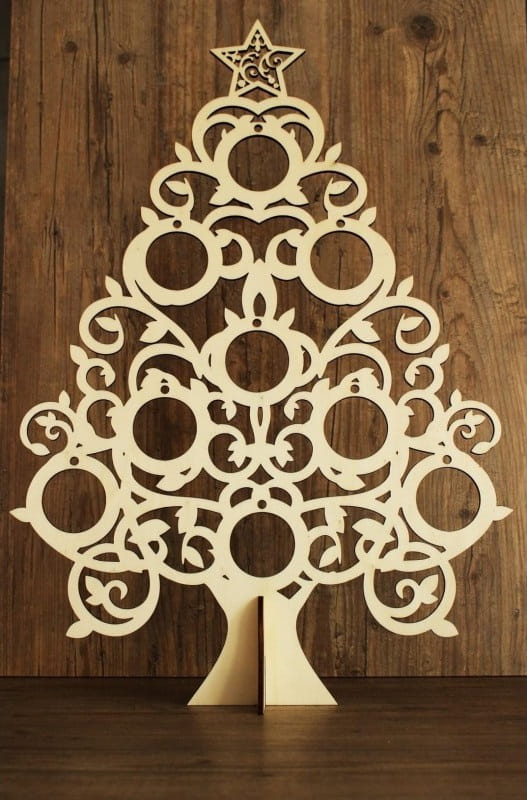 Laser Cut Decorative Christmas Ball Display Tree
