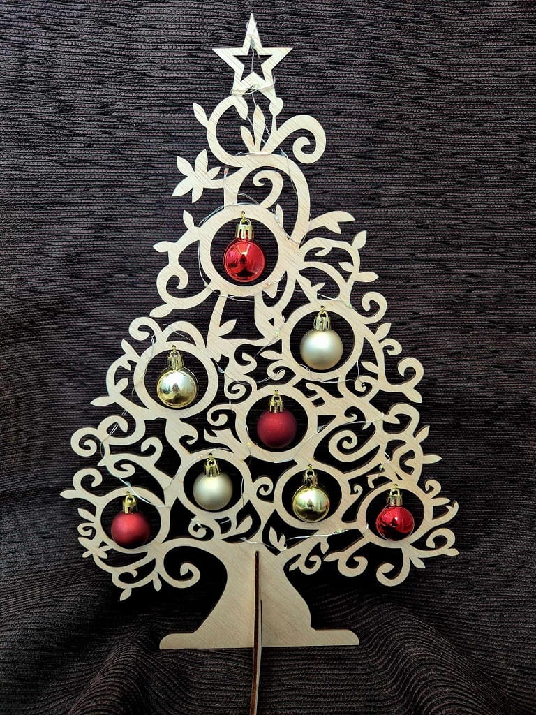 Laser Cut Decorative Christmas Ornament Display Tree