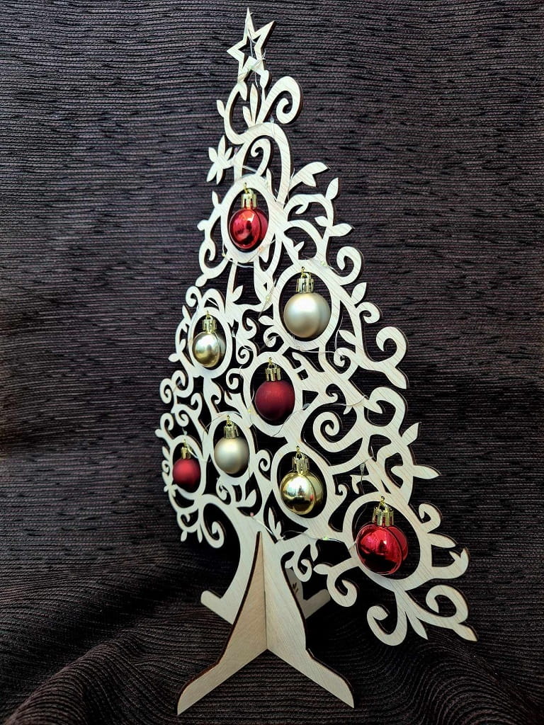 Laser Cut Decorative Christmas Ornament Display Tree