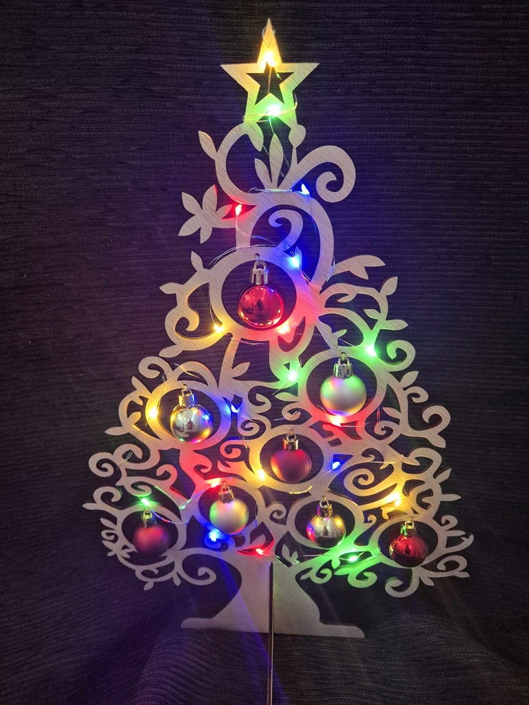 Laser Cut Decorative Christmas Ornament Display Tree