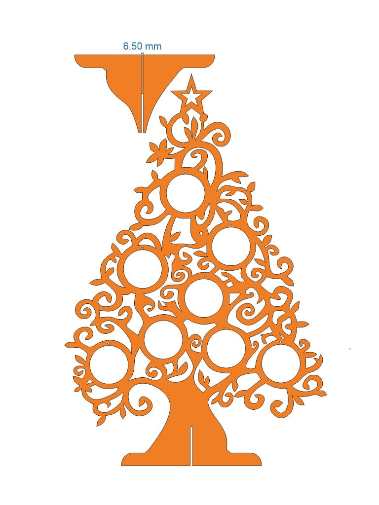 Laser Cut Decorative Christmas Ornament Display Tree